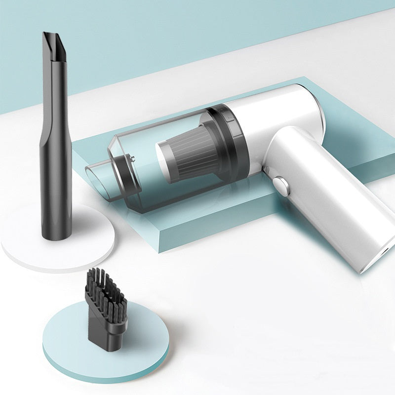 Portable car vacuum cleaner in use — compact and powerful
