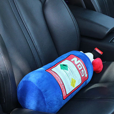 NOS Nitrous Bottle Plushie — JDM Car Headrest & Decorative Pillow
